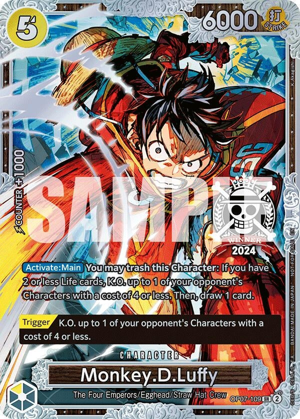 Image for Monkey.D.Luffy (Championship 2024 World Final 2nd Place) (OP07-109) - One Piece Card Game