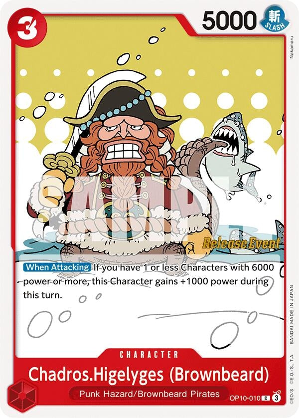 Image for Chadros.Higelyges (Brownbeard) (OP10-010) - One Piece Card Game