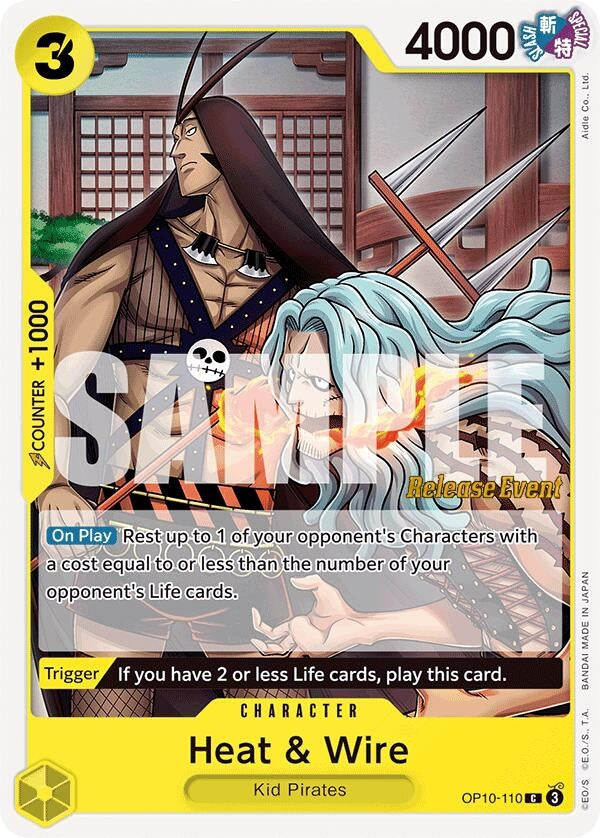 Image for Heat & Wire (OP10-110) - One Piece Card Game