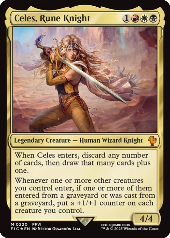 Image for Celes, Rune Knight (Surge Foil) (220) - Magic: The Gathering