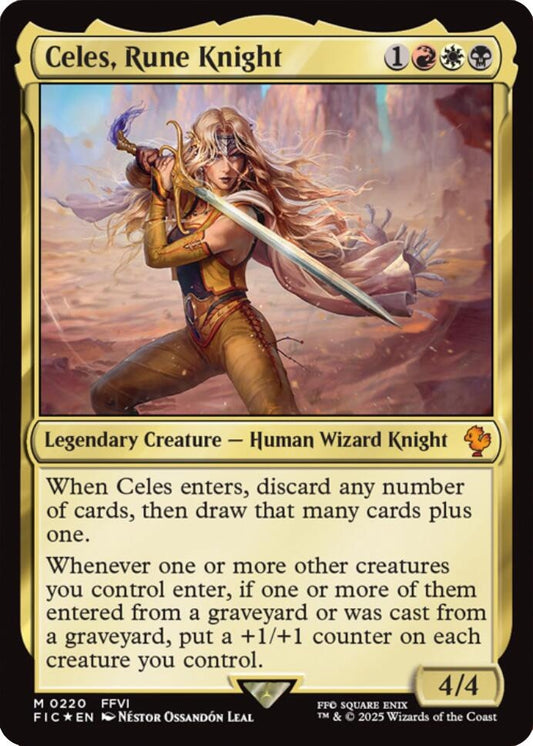 Image for Celes, Rune Knight (Surge Foil) (220) - Magic: The Gathering