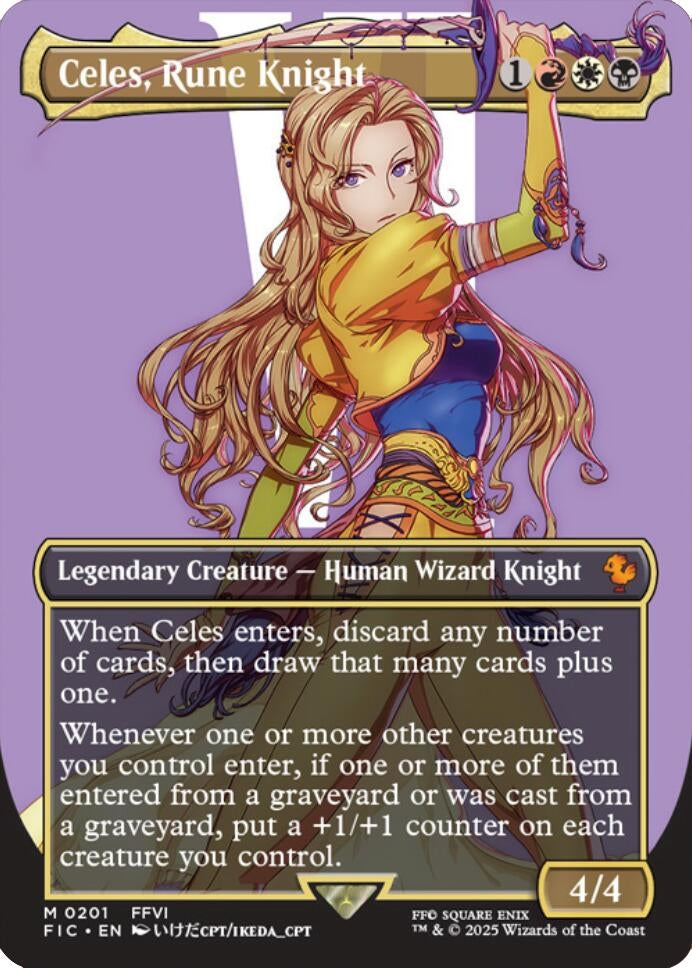 Image for Celes, Rune Knight (Borderless) (201) - Magic: The Gathering