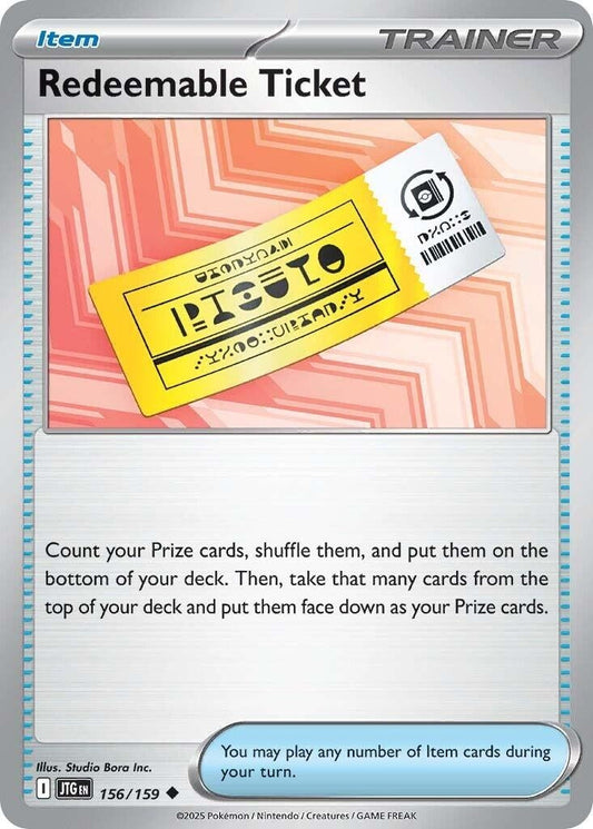 Image for Redeemable Ticket (156/159) - Pokemon