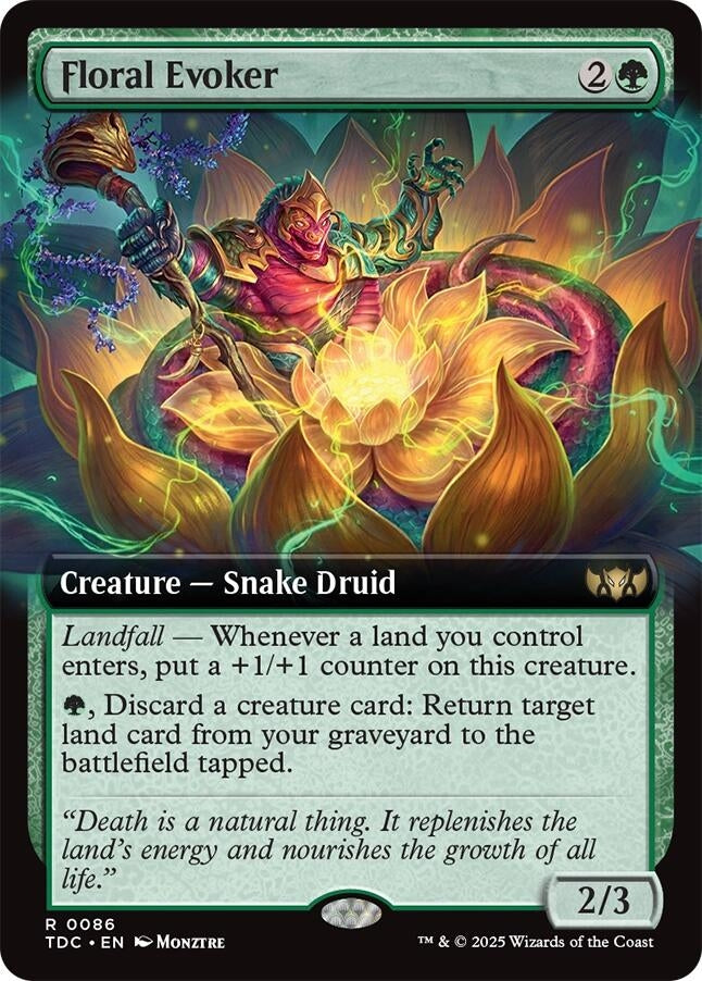 Image for Floral Evoker (Extended Art) (86) - Magic: The Gathering