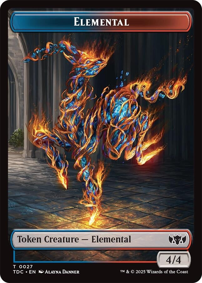 Image for Elemental (0027) // Monk Double-Sided Token (27 // 3) - Magic: The Gathering