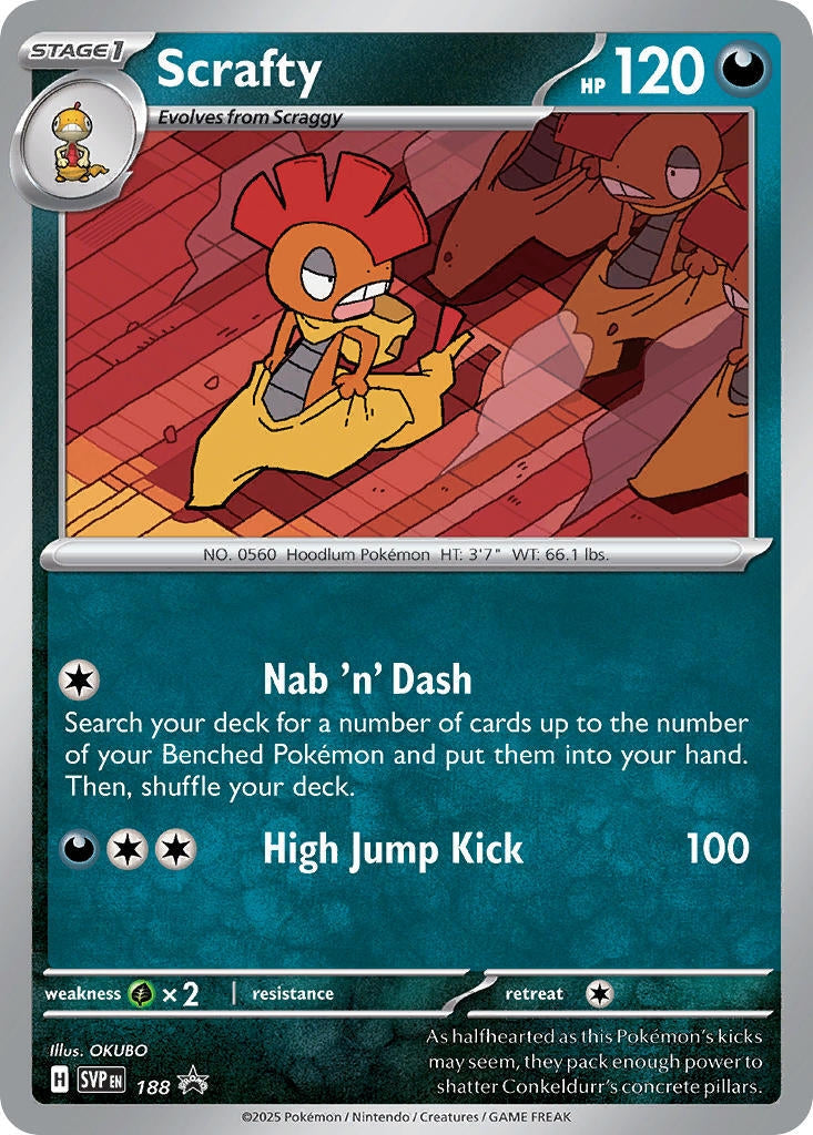 Image for Scrafty - 188 (Cosmos Holo) (188) - Pokemon