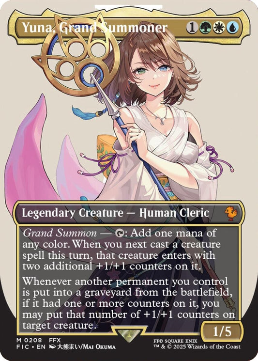 Image for Yuna, Grand Summoner (Borderless) (208) - Magic: The Gathering