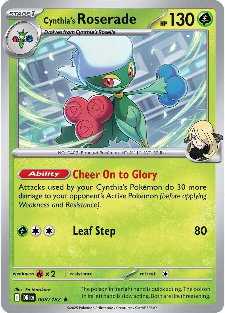 Image for Cynthia's Roserade (008/182) - Pokemon
