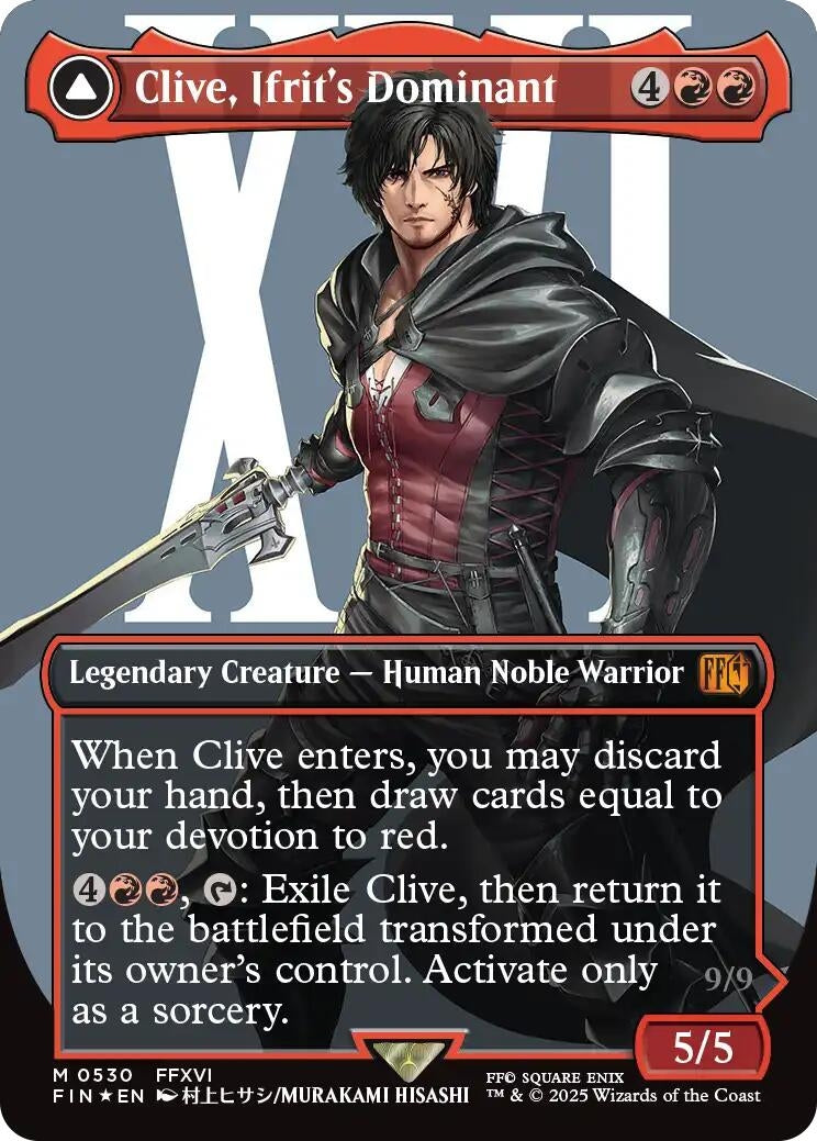 Image for Clive, Ifrit's Dominant (Borderless) (Surge Foil) (0530) (530) - Magic: The Gathering