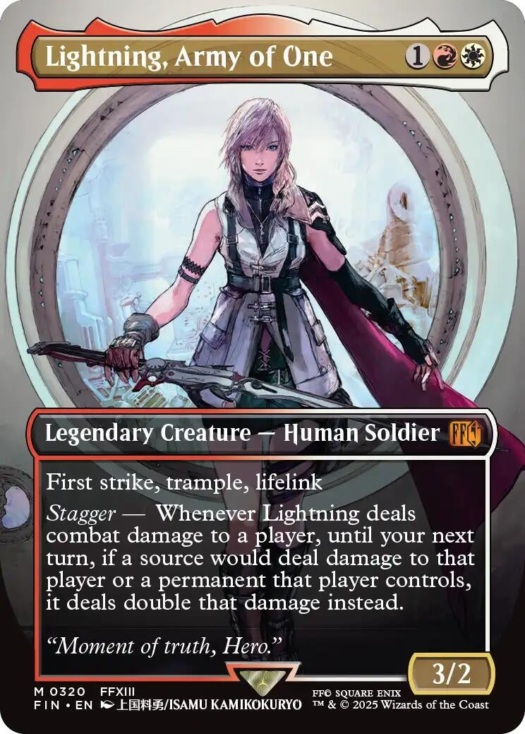 Image for Lightning, Army of One (0320) (Borderless) (320) - Magic: The Gathering