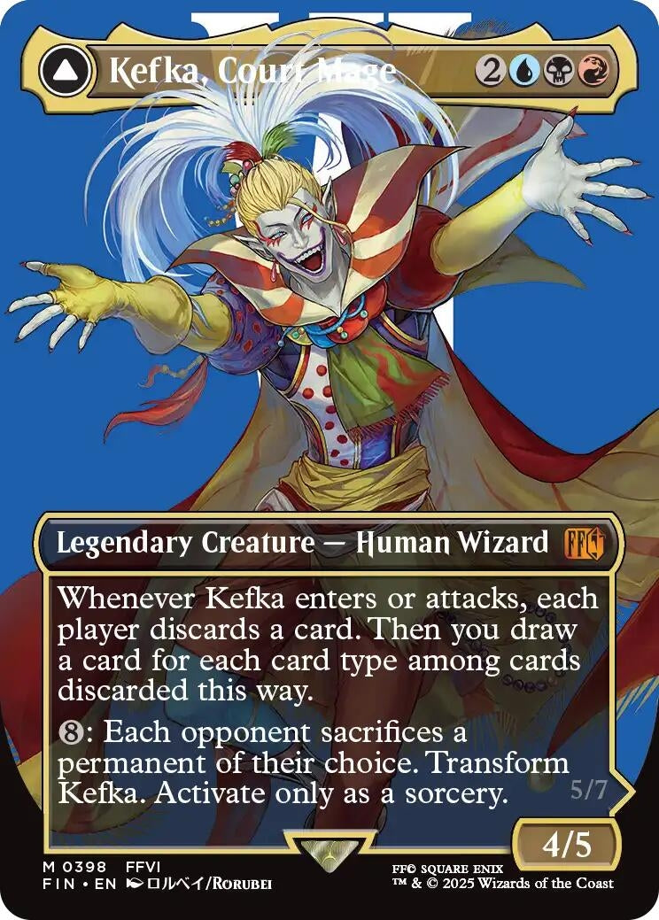 Image for Kefka, Court Mage (0398) (Borderless) (398) - Magic: The Gathering