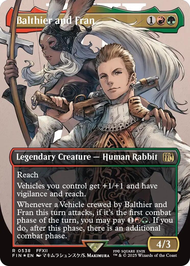 Image for Balthier and Fran (0538) (Borderless) (Surge Foil) (538) - Magic: The Gathering