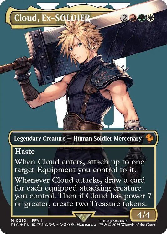 Image for Cloud, Ex-SOLDIER (Borderless) (Surge Foil) (210) - Magic: The Gathering