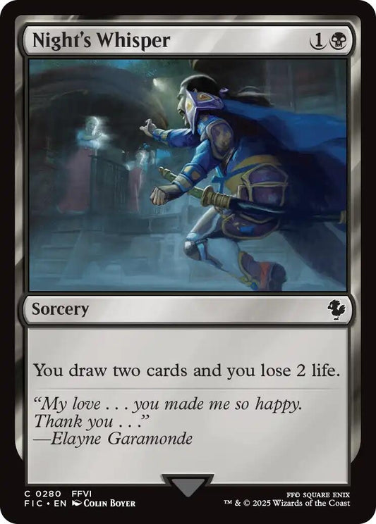 Image for Night's Whisper (280) - Magic: The Gathering