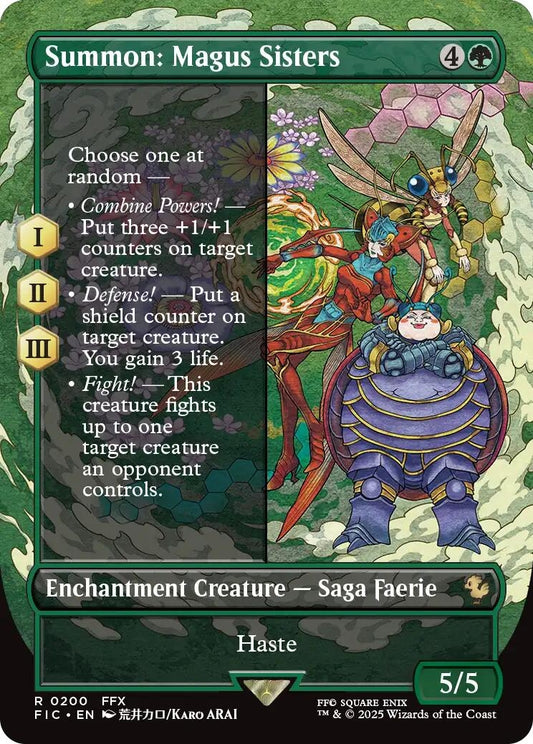Image for Summon: Magus Sisters (Borderless) (200) - Magic: The Gathering