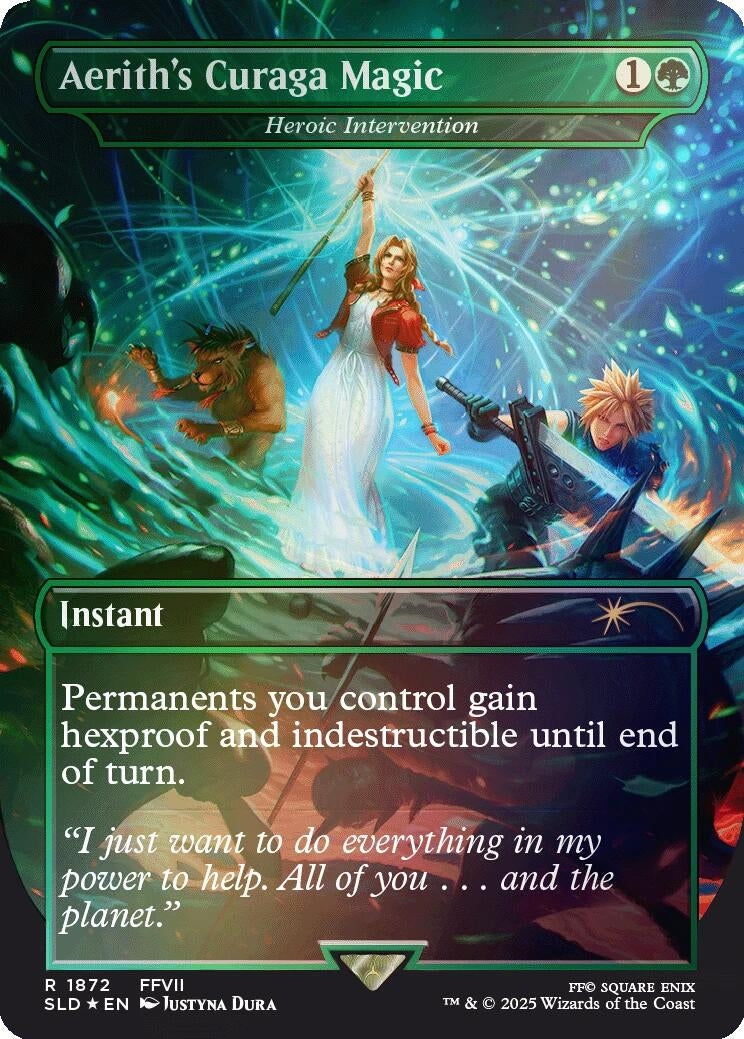 Aerith's Curaga Magic - Heroic Intervention (Rainbow Foil) (1872)
