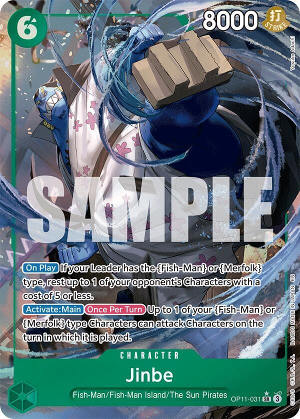 Image for Jinbe (031) (Alternate Art) (OP11-031) - One Piece Card Game