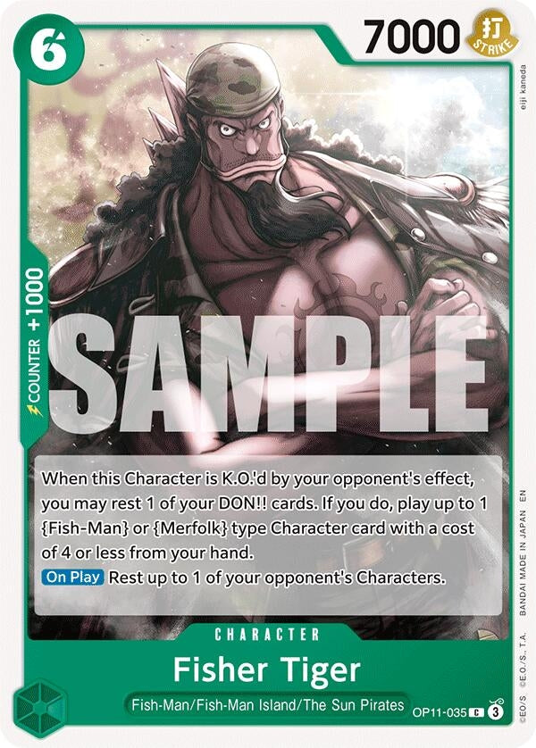 Image for Fisher Tiger (OP11-035) - One Piece Card Game