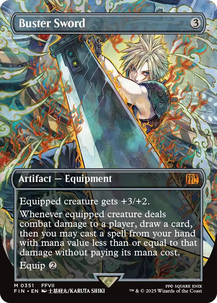 Image for Buster Sword (Borderless) (351) - Magic: The Gathering