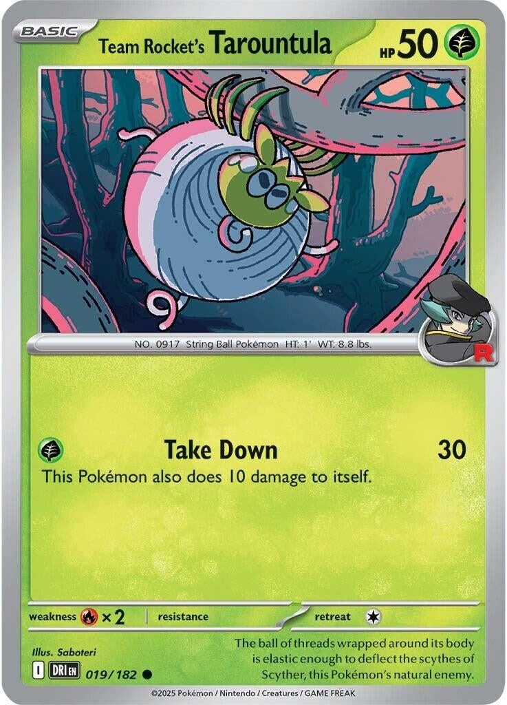 Image for Team Rocket's Tarountula (019/182) - Pokemon