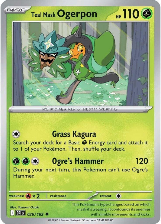 Image for Teal Mask Ogerpon (026/182) - Pokemon