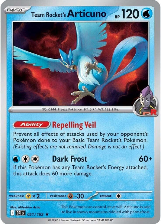 Image for Team Rocket's Articuno (051/182) - Pokemon