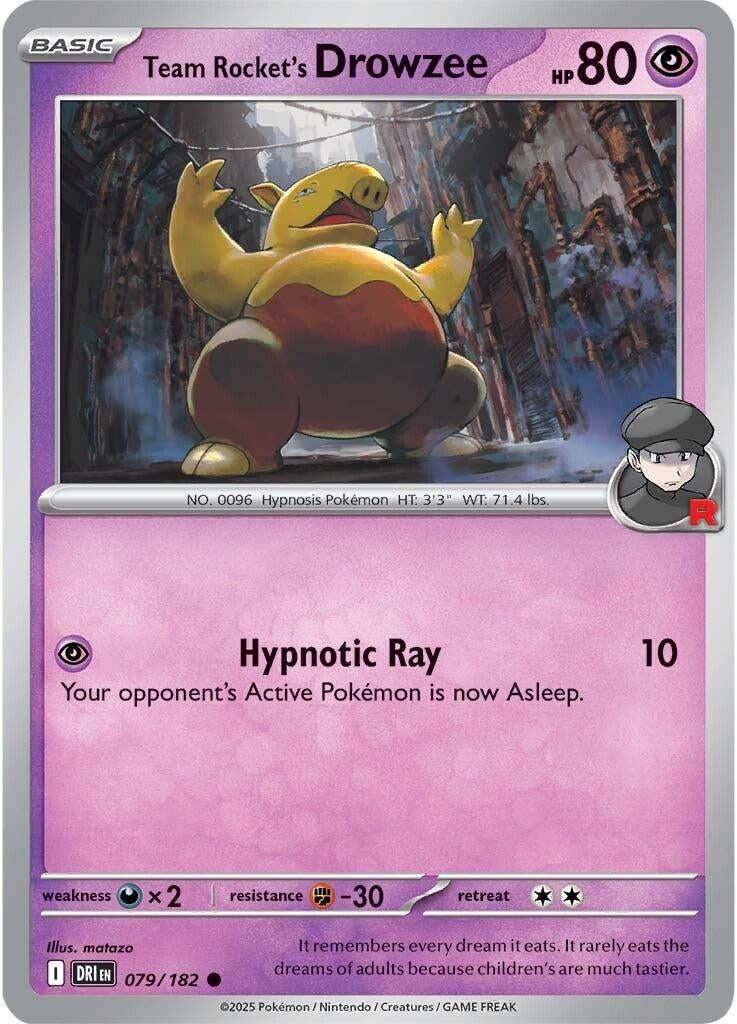 Image for Team Rocket's Drowzee (079/182) - Pokemon