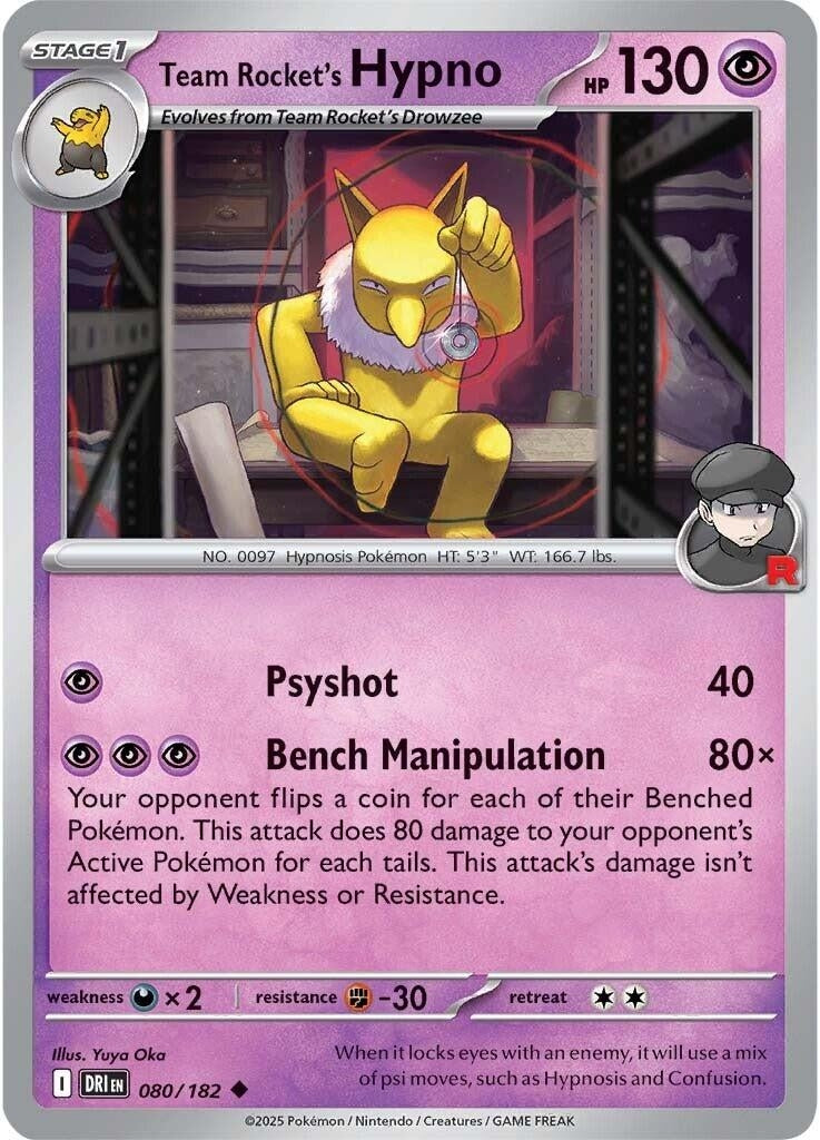 Image for Team Rocket's Hypno (080/182) - Pokemon