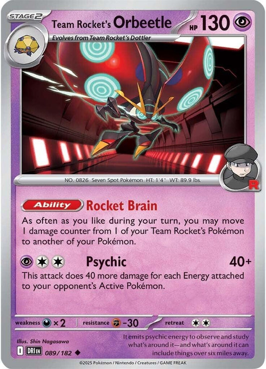 Image for Team Rocket's Orbeetle (089/182) - Pokemon