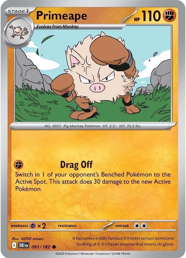 Image for Primeape (091/182) - Pokemon