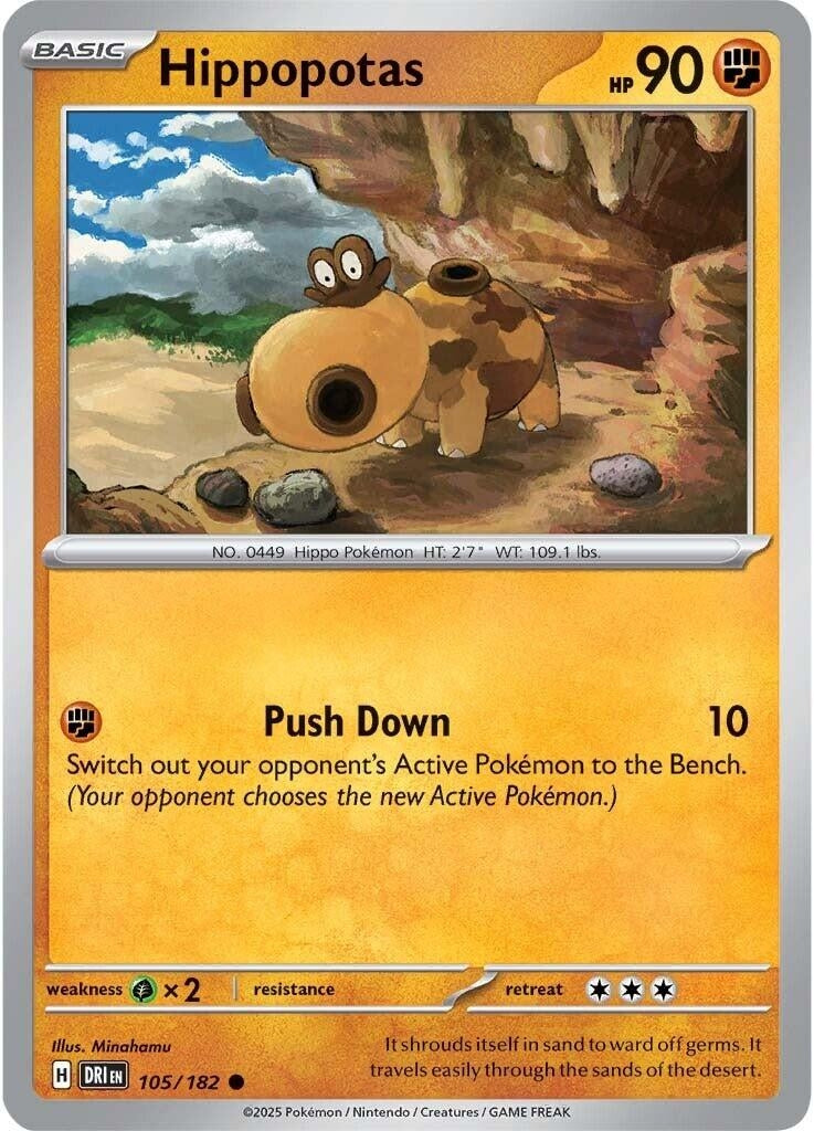 Image for Hippopotas (105/182) - Pokemon