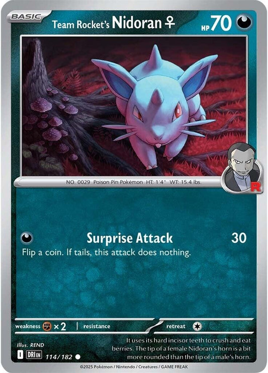 Image for Team Rocket's Nidoran F (114/182) - Pokemon