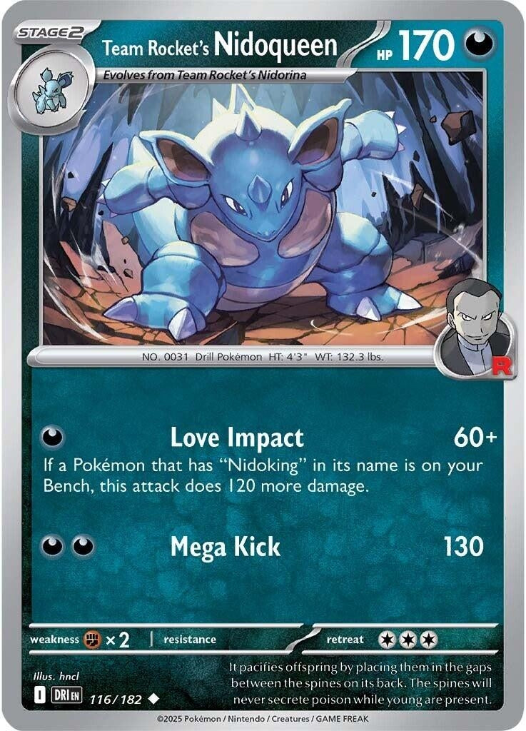 Image for Team Rocket's Nidoqueen (116/182) - Pokemon