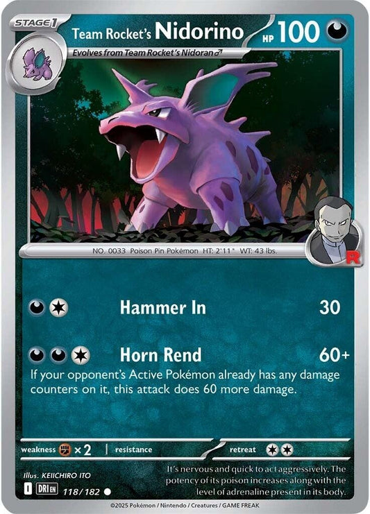 Image for Team Rocket's Nidorino (118/182) - Pokemon