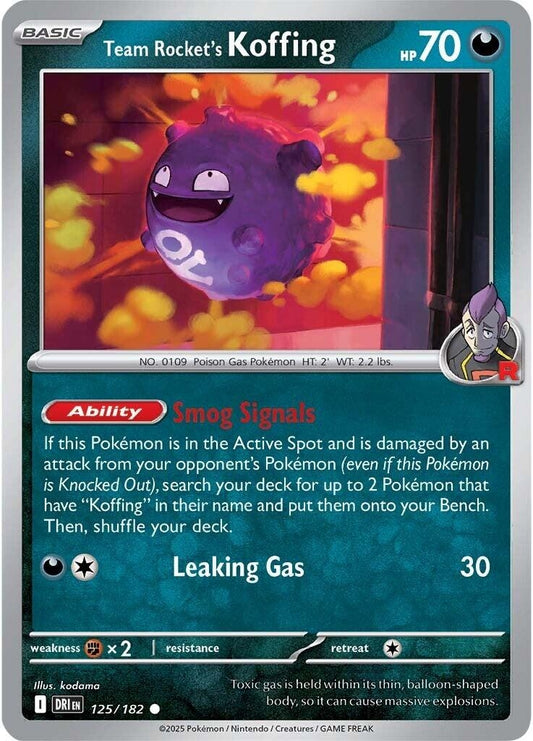 Image for Team Rocket's Koffing (125/182) - Pokemon