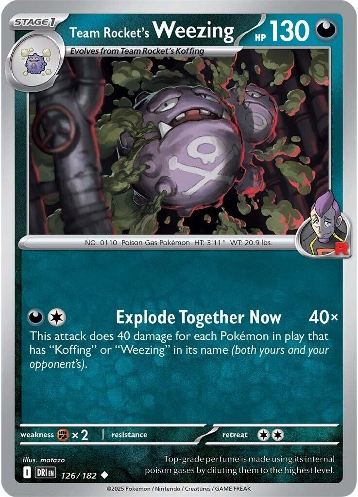 Image for Team Rocket's Weezing (126/182) - Pokemon