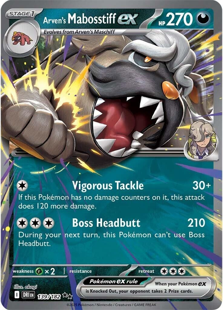 Image for Arven's Mabosstiff ex (139/182) - Pokemon