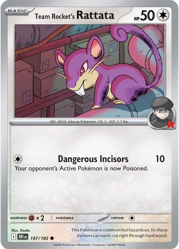 Image for Team Rocket's Rattata (147/182) - Pokemon