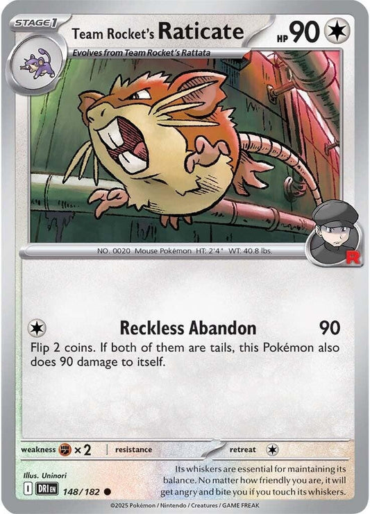 Image for Team Rocket's Raticate (148/182) - Pokemon