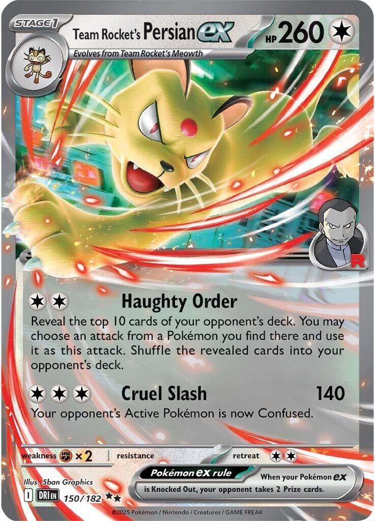 Image for Team Rocket's Persian ex (150/182) - Pokemon