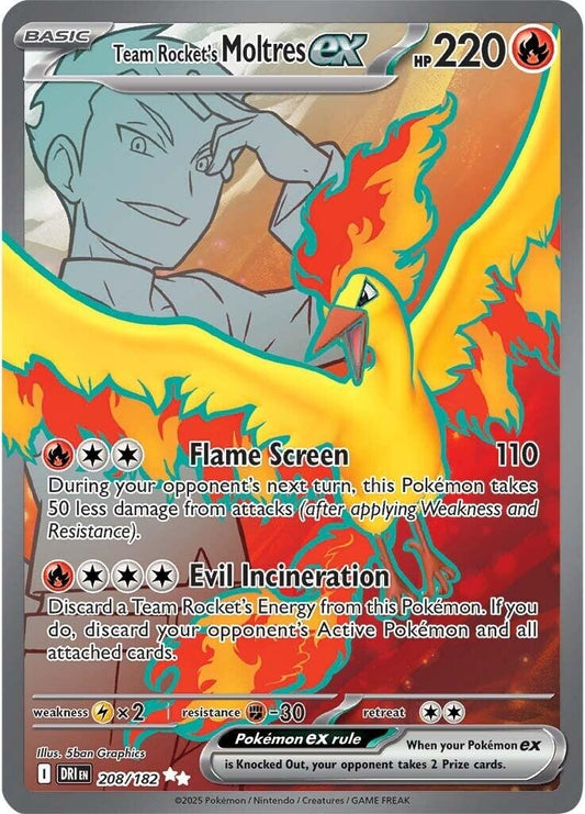 Image for Team Rocket's Moltres ex (208/182) - Pokemon