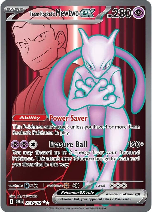 Image for Team Rocket's Mewtwo ex (213/182) - Pokemon
