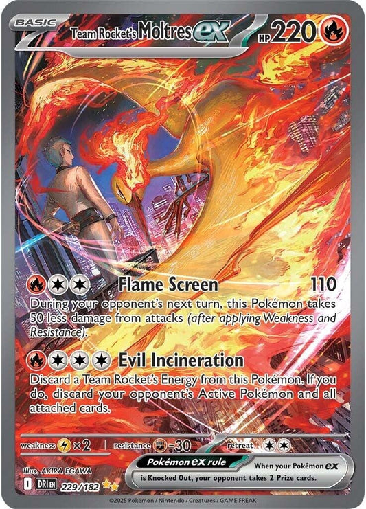 Image for Team Rocket's Moltres ex (229/182) - Pokemon