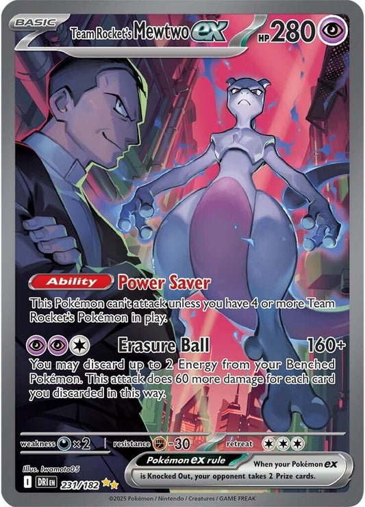 Image for Team Rocket's Mewtwo ex (231/182) - Pokemon