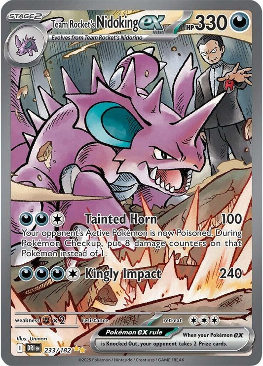Image for Team Rocket's Nidoking ex (233/182) - Pokemon