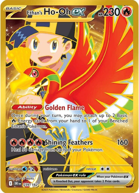 Image for Ethan's Ho-Oh ex (239/182) - Pokemon