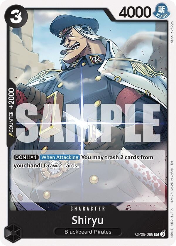 Image for Shiryu (Reprint) (OP09-088) - One Piece Card Game