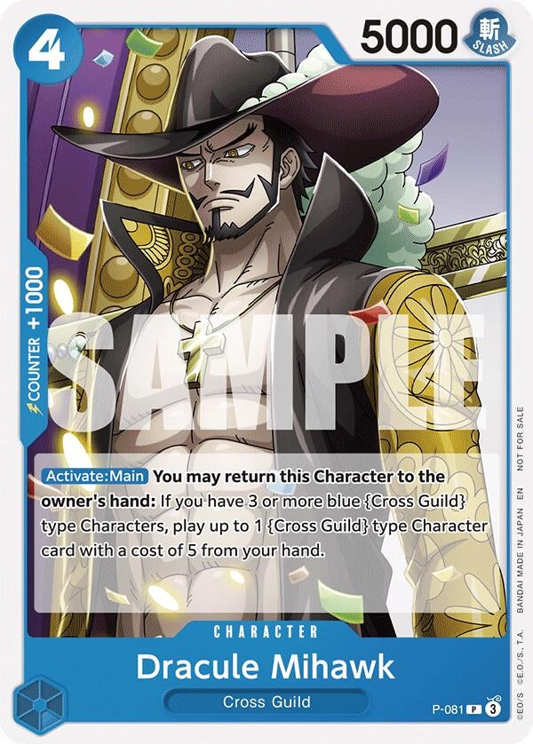 Image for Dracule Mihawk (OP11 Release Event) (P-081) - One Piece Card Game