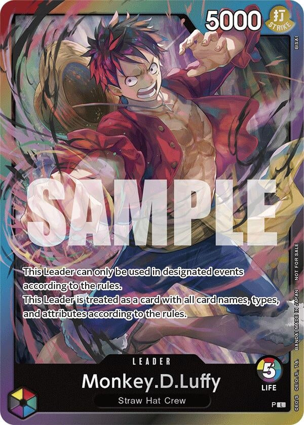 Image for Monkey.D.Luffy (Release Event Leader) (P) - One Piece Card Game