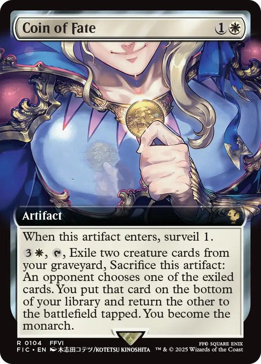 Image for Coin of Fate (Extended Art) (104) - Magic: The Gathering